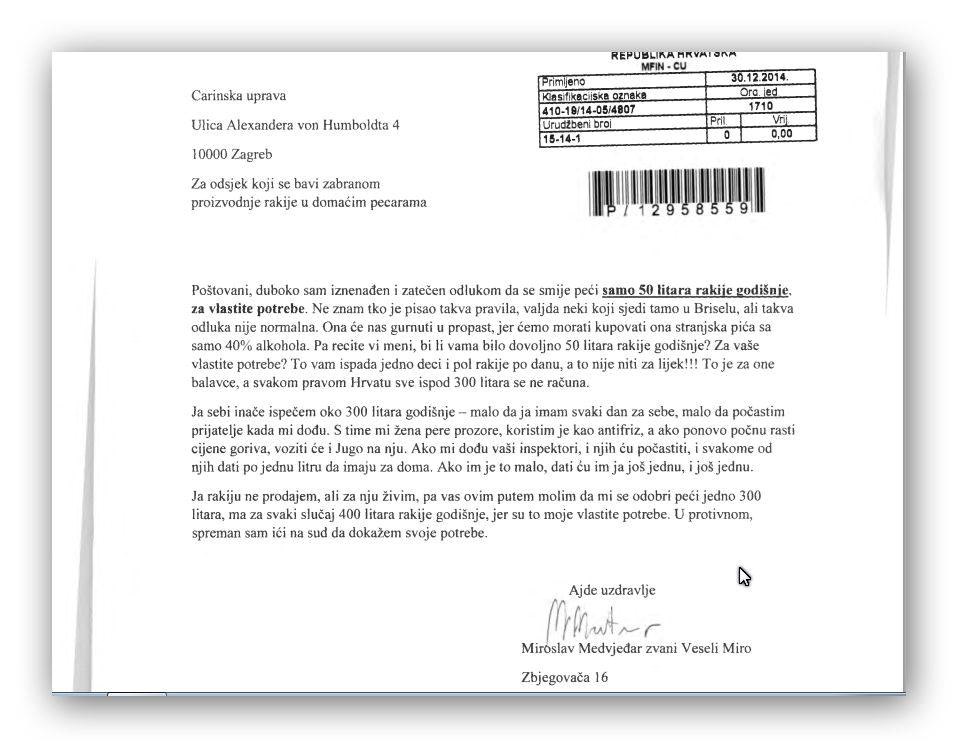 Žalba Carini: Još rakije, ljudi, 50 litara je premalo!
