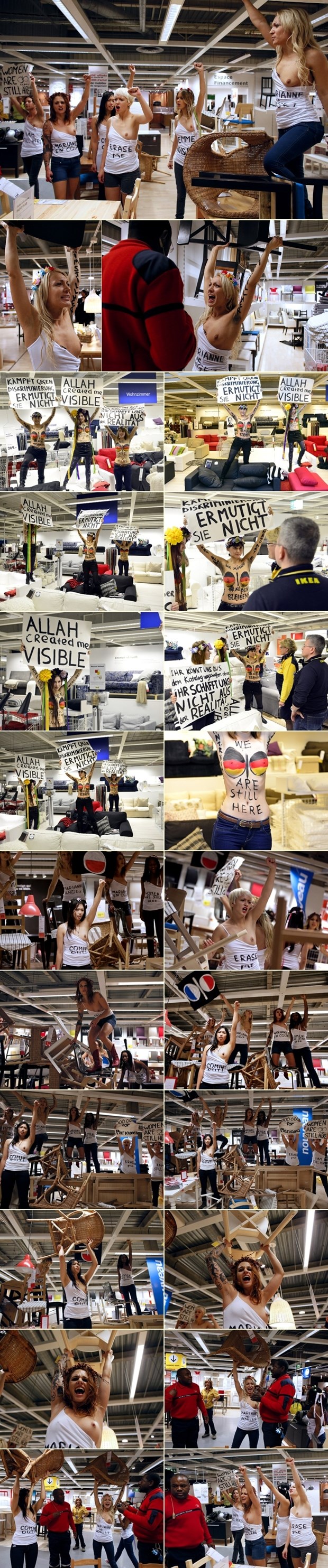 Toples aktivistice napale i Ikeu