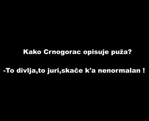 Kako Crnogorac opisuje puža?