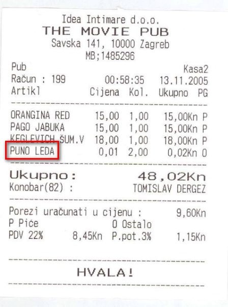 Birtije naplaćuju i led?