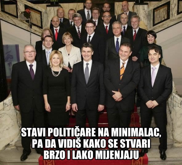 Političare na minimalac, pa da vidiš red i rad