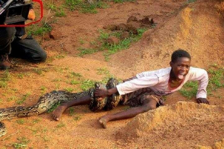 mali u smrtnom strahu, a kamermani mirno snimaju..