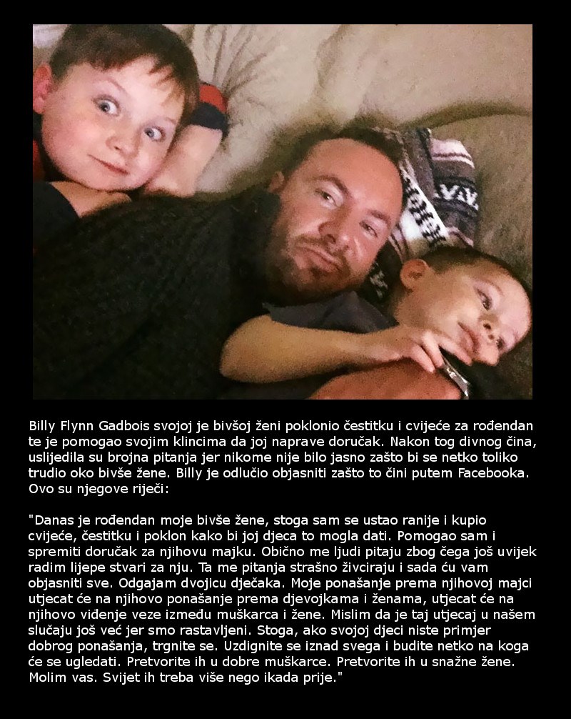 Ovaj je otac objasnio zbog čega još uvijek radi lijepe stvari za svoju bivšu ženu, a njegovo je objašnjenje očaralo svijet