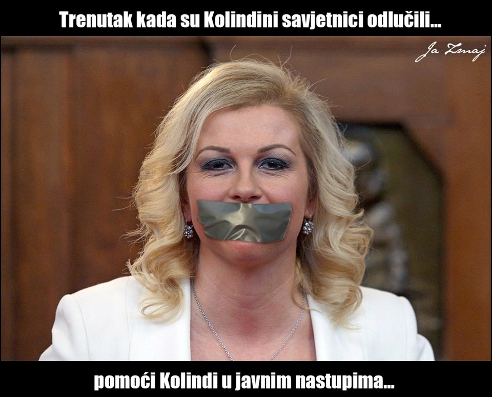 Savjetnici su konačno pronašli način na koji će Kolindi pomoći u javnim nastupima!