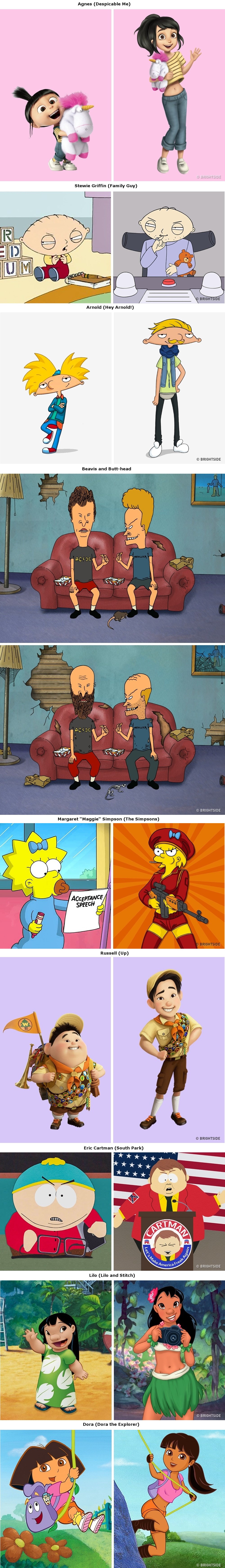 Ovako bi likovi iz naših omiljenih crtića izgledali kada bi odrasli