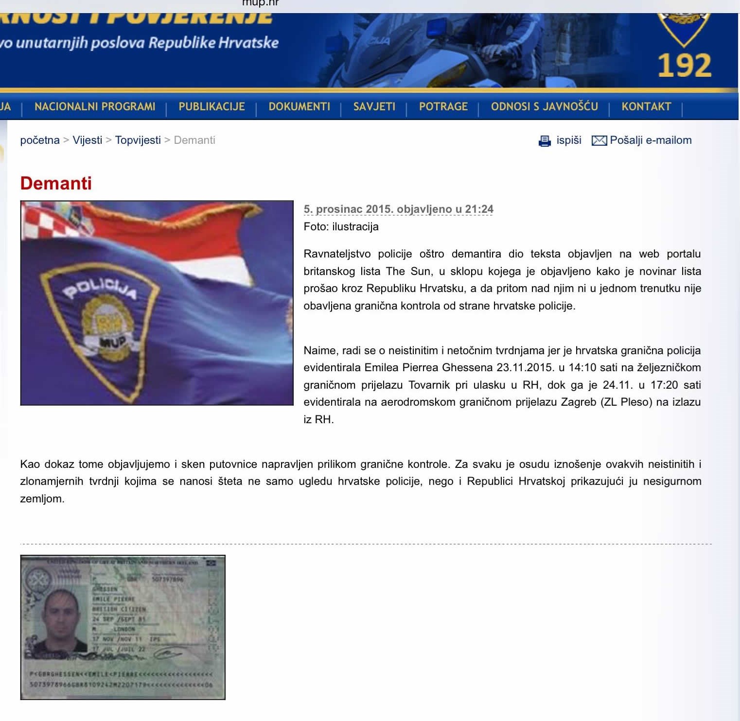 OTKRILI LAŽLJIVOG NOVINARA: Gazda Ostojić se na Fejsu pohvalio učinkovitom policijom