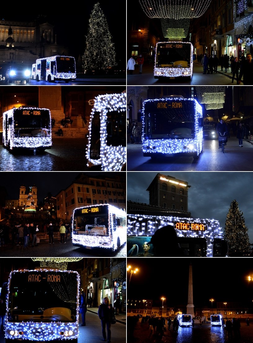 U Rimu i gradski autobusi okićeni k'o božićna drvca