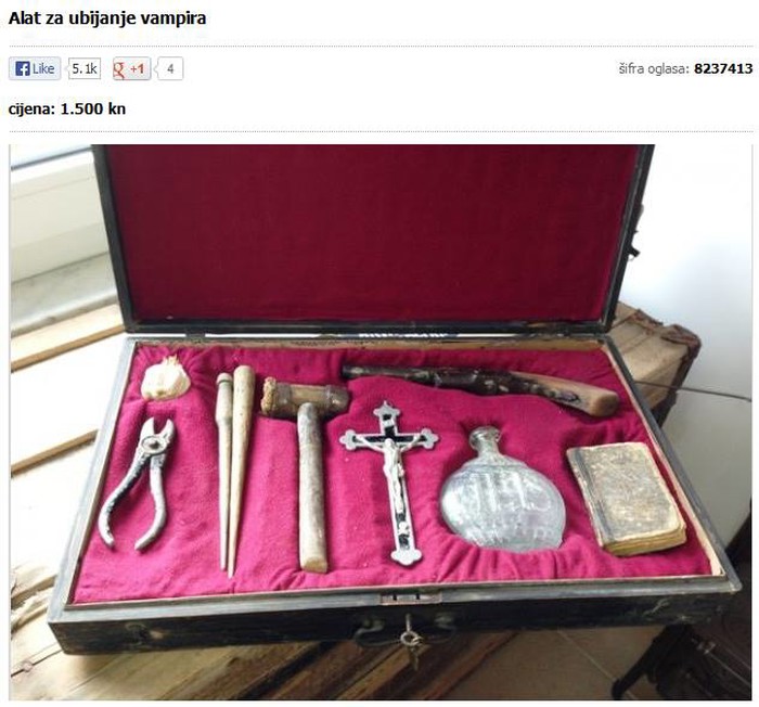 Komplet za ubojicu vampira: Umjesto suzavca kad ideš van