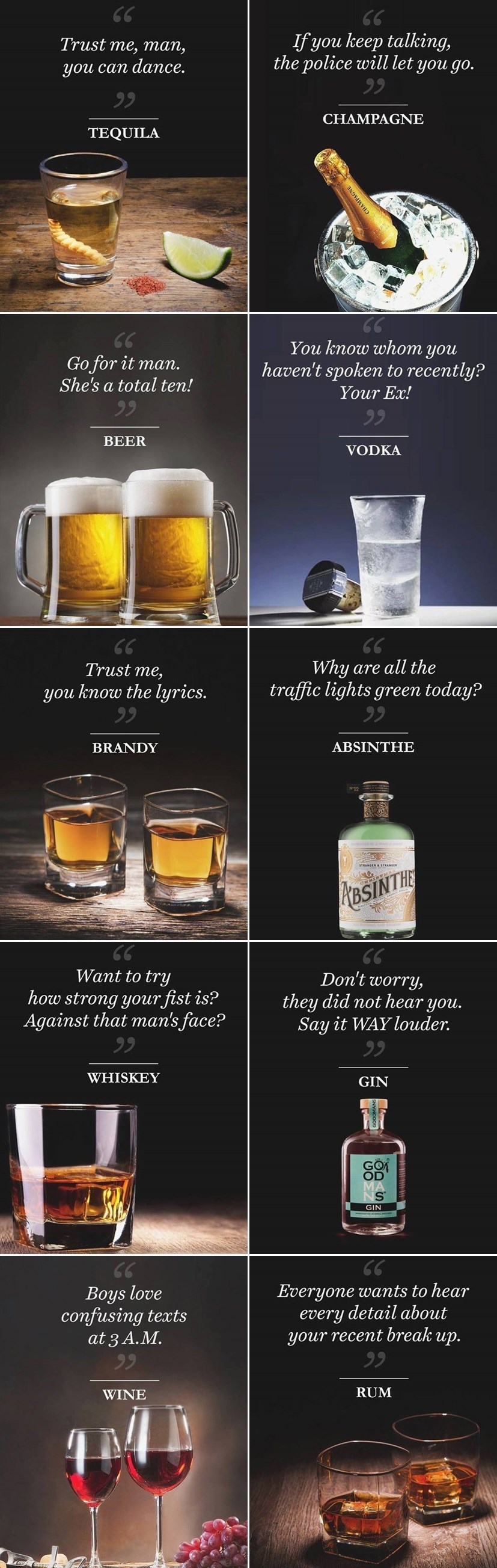 Kad bi alkohol govorio, što bi vam rekao?