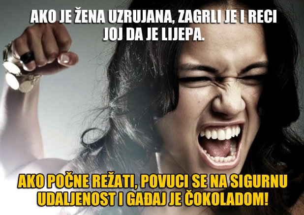 Upute za rukovanje ljutom ženom