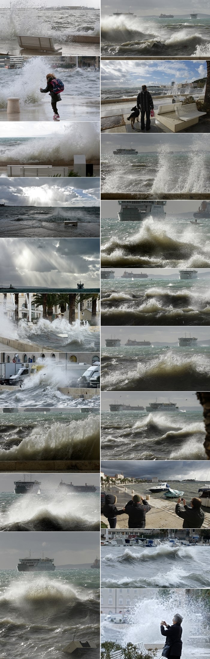 "Podivljalo" more u Splitu