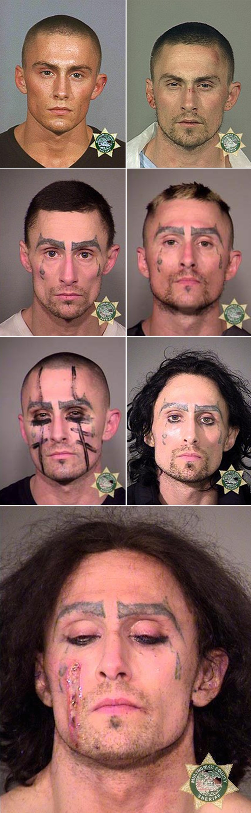 Šokantne policijske fotke zgodnog mladića jezivo uništenog drogom