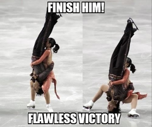 Klizačica partnera "zakucala" u led Mortal Kombat style