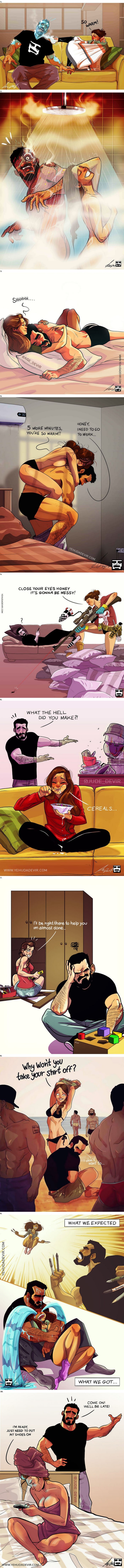 Umjetnik je ilustrirao život sa svojom ženom u preslatkim stripovima