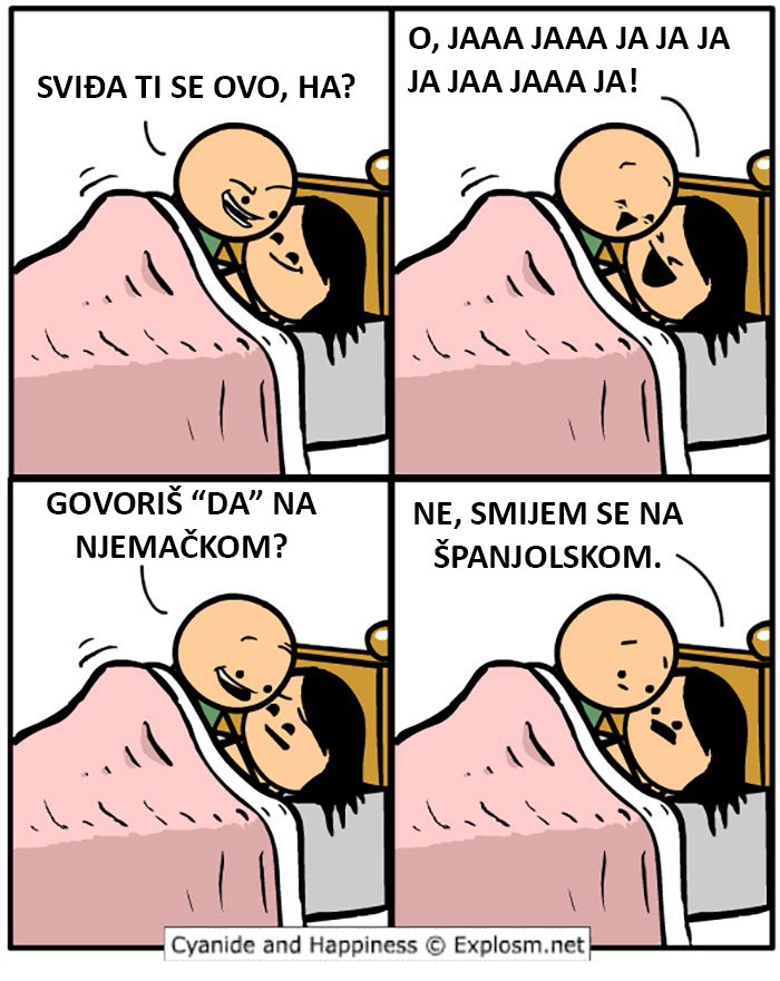 STRIP Bio je ponosan, sve dok mu nije odgovorila na pitanje... na španjolskom