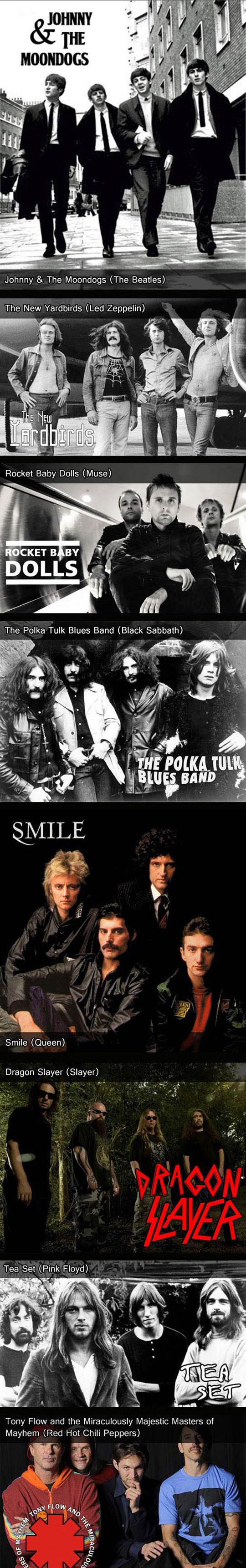 Ovako bi se najpoznatiji svjetski bendovi zvali da su ostavili originalna imena