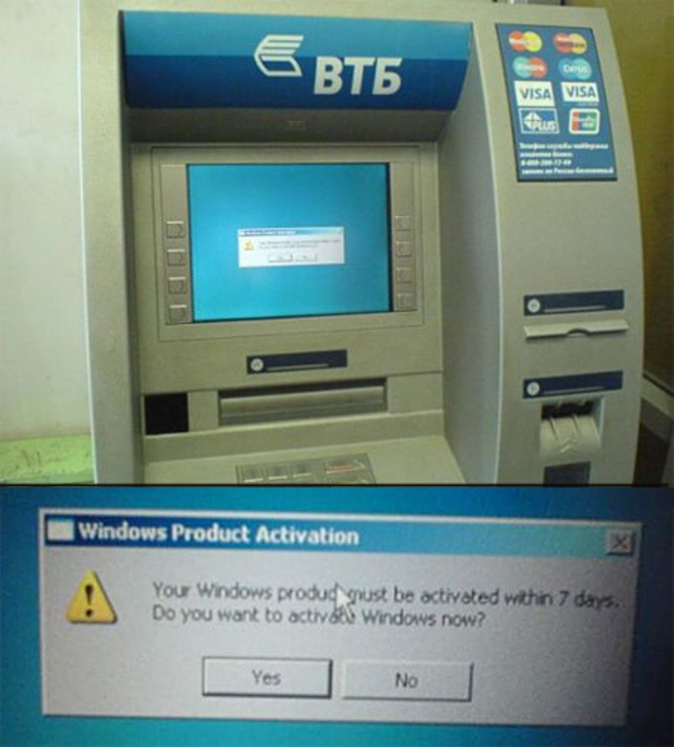 Ruski bankomat krepao jer su Windowsi..
