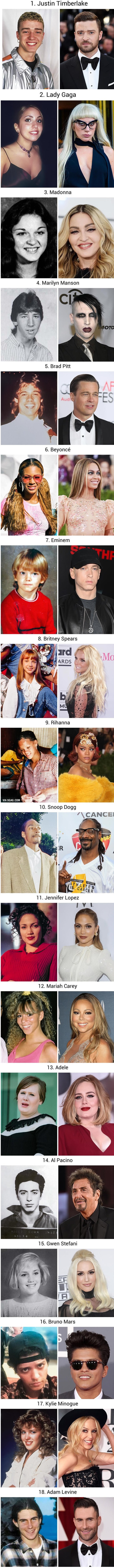 Ovako su poznati glumci i pjevači izgledali prije nego što su postali slavni