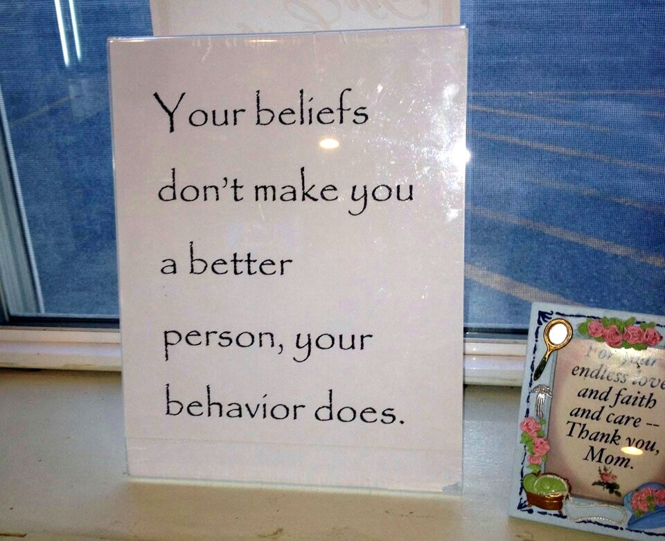 Dobrom osobom te čine djela, a ne vjera