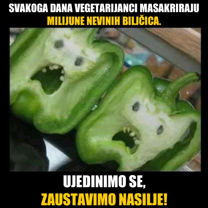 Spasimo biljke od veganskog noža!