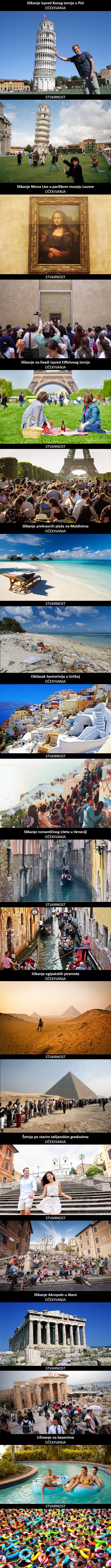 OČEKIVANJA I STVARNOST: Kako zapravo izgledaju fotografije koje slikamo na godišnjem odmoru i putovanjima