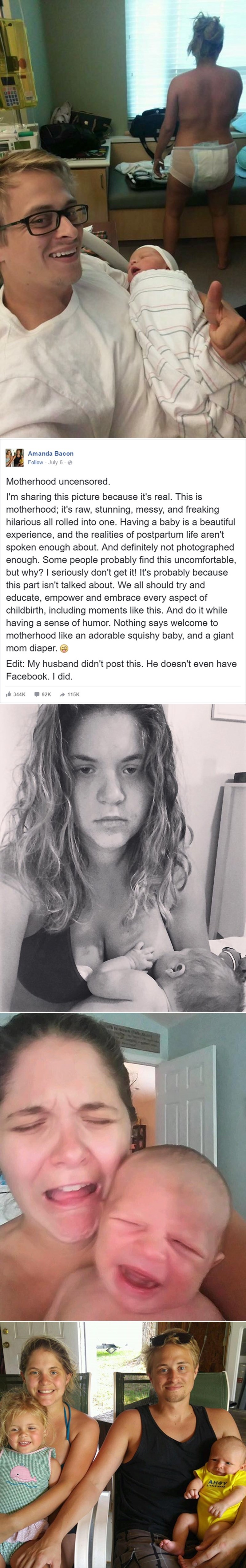 Htjela je biti posebna: Mamina necenzurirana fotografija nakon porođaja zapalila internet!