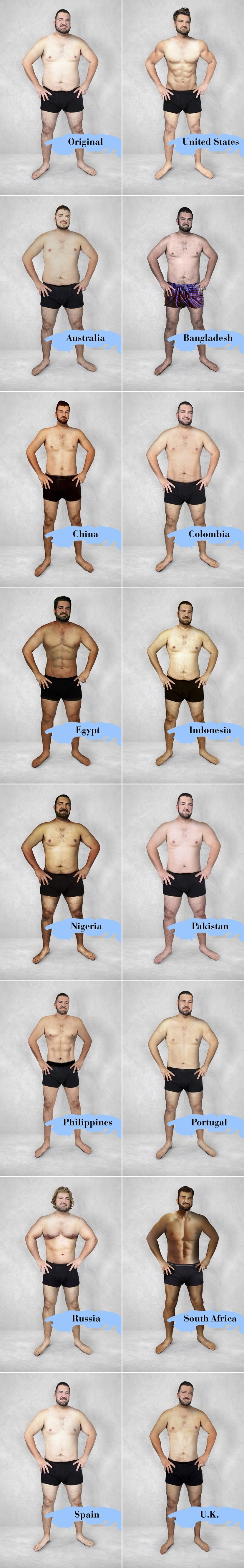 "Fotošopirali" ga kako bi se vidjelo što je u kojoj zemlji svijeta privlačno i lijepo