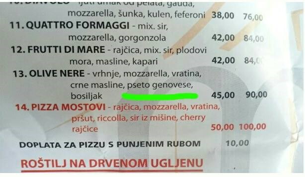 U Hrvatskoj služe pizzu sa psom?