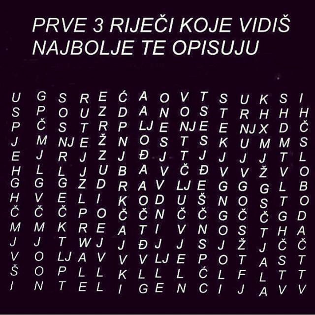 Koje te riječi opisuju, kakva si osoba?