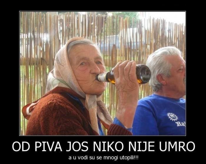 Od neke pive joj je malo loše, obično od pete