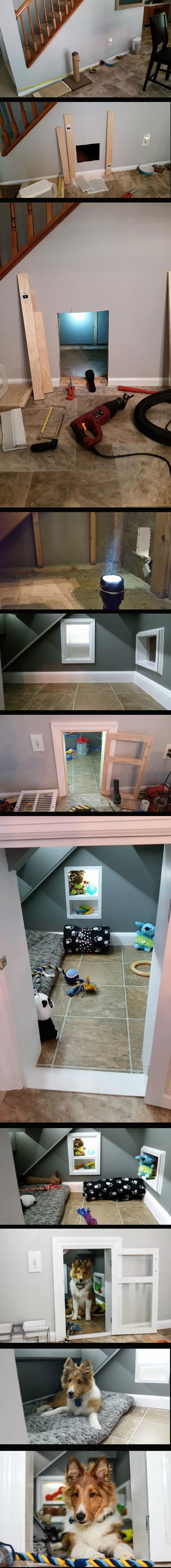 Izradio za svoga psa kućicu ispod stubišta kao što je imao i Harry Potter