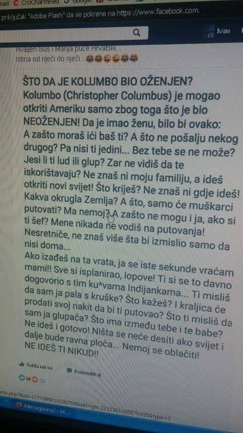 Da je bio oženjen, Kristofor Kolumbo ne bi otkrio apsolutno ništa!