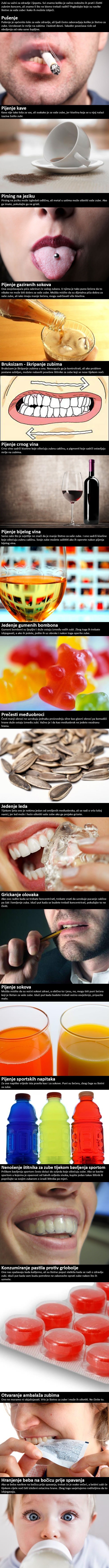 TOP 17 navika koje uništavaju vaše zube