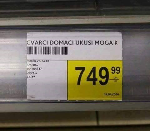 U supermarketu je došlo do urnebesnog nesporazuma, ove čvarke vjeroatno nitko nije htio kupiti