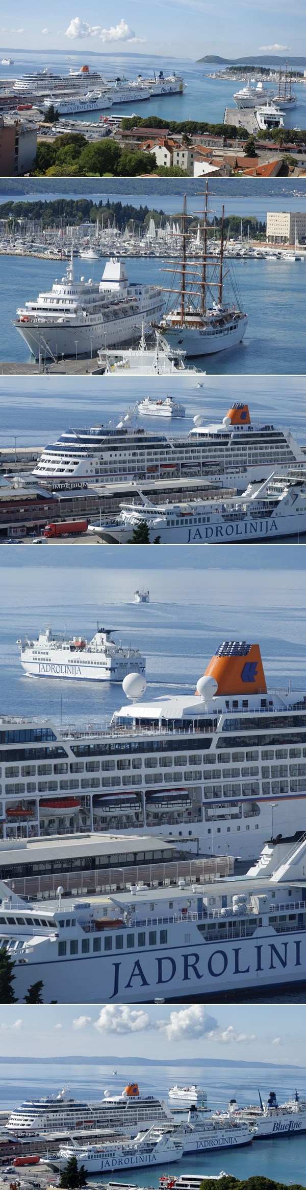 Splitska luka i u listopadu puna kruzera