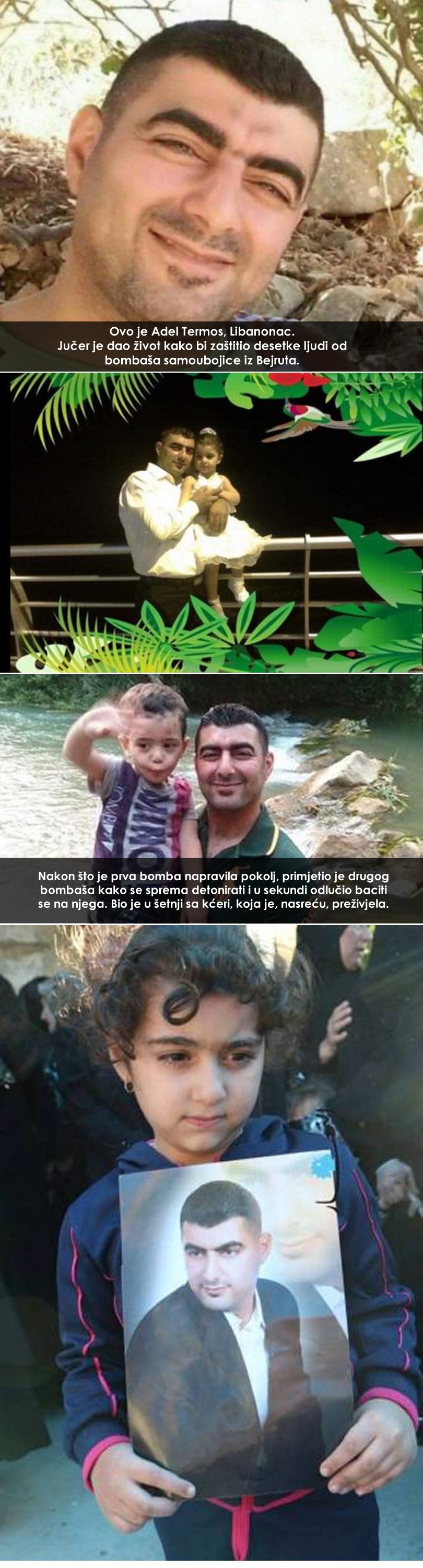 GALERIJA: Tata iz Bejruta skočio na bombaša i spasio desetke života