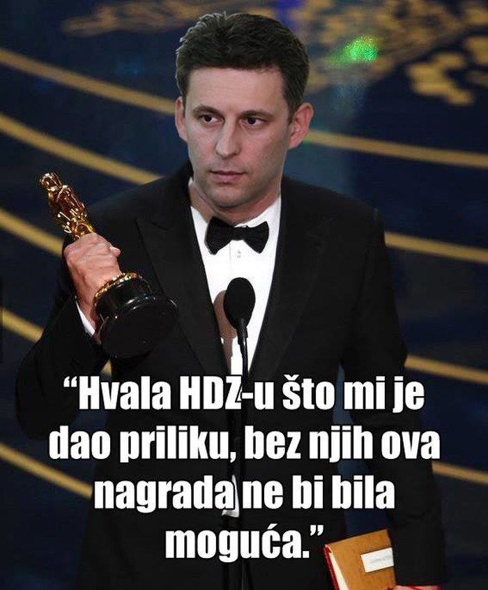 Hrvatska ima oskarovca: Hvala HDZ-u i javnom bilježniku