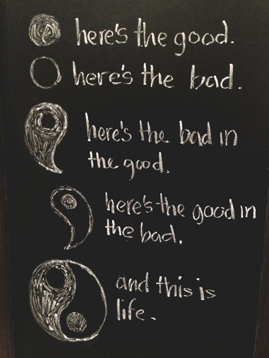 Život je ravnoteža dobrog i lošeg, savršeno ne postoji