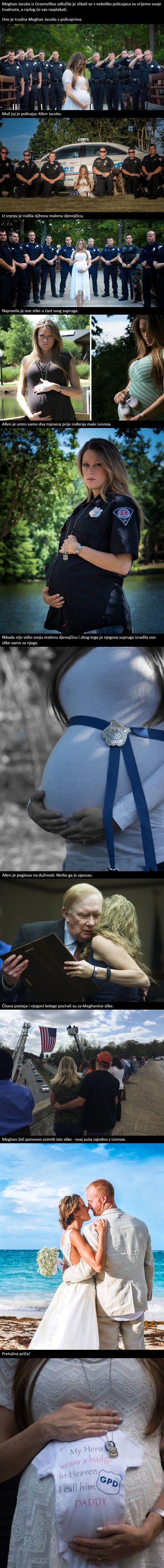 Trudnica se slikala s policajcima u čast svom suprugu, razlog će vas rasplakati