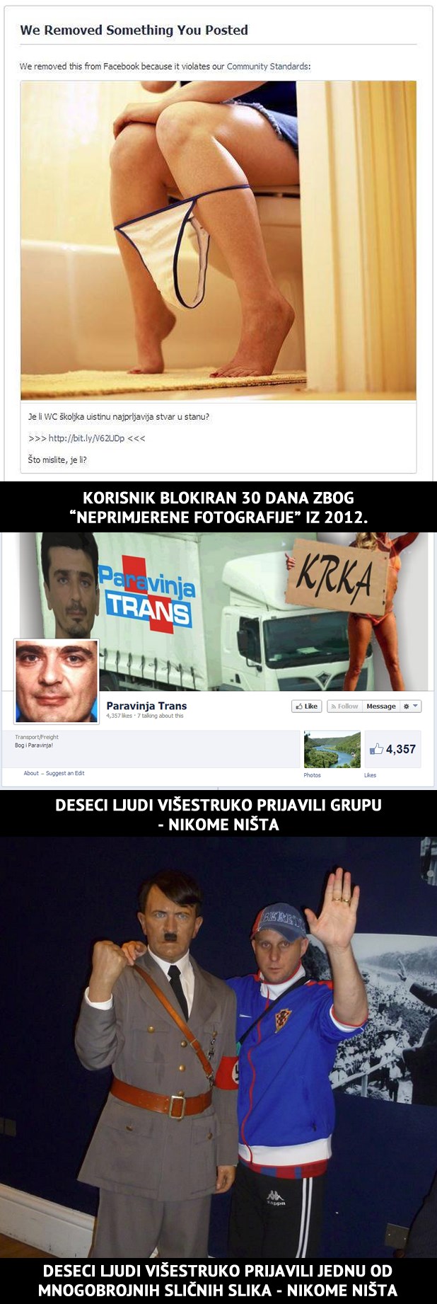 Facebook gubi kompas: Hitler i silovatelj super, noge blok! 