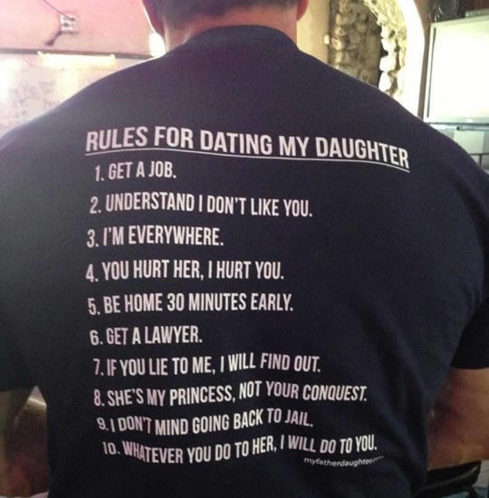 Tatina pravila za izlaženje s njegovom princezicom