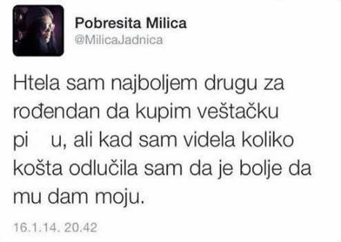 Najbolja frendica na svijetu uvijek daje