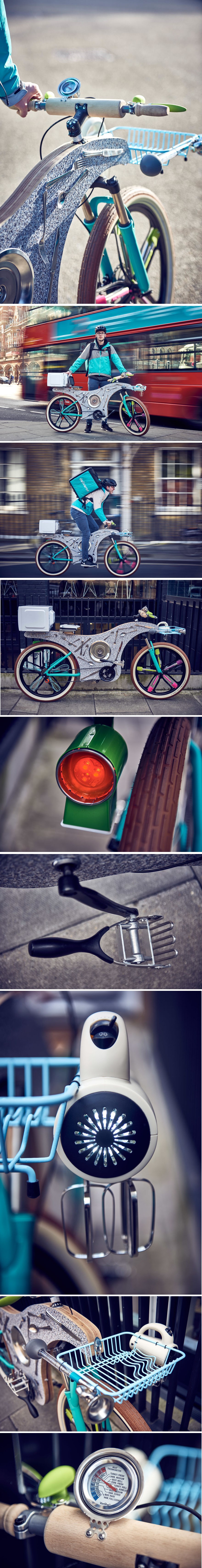 Za izradu ovog posebnog bicikla koristili su kuhinjske uređaje i posuđe