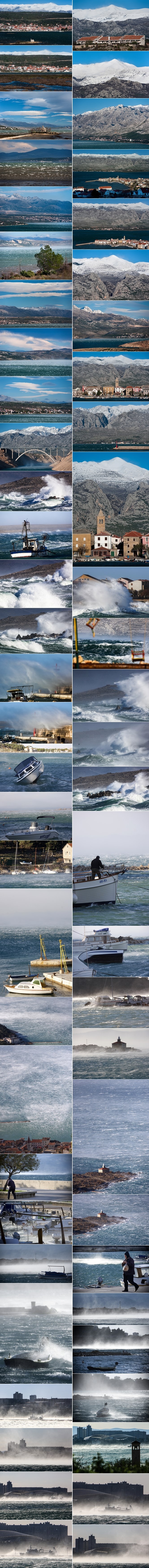 Na planinskim vrhovima snježna idila, a more uzburkala bura