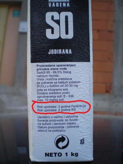 Ono kada je društvo toliko podijeljeno, da ni rok trajanja nije za sve isti