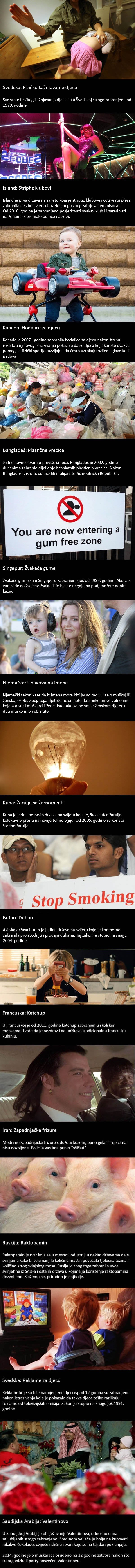 Od ketchupa do frizura: Pogledajte što je sve zabranjeno u državama diljem svijeta