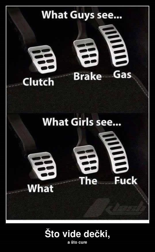 Kako žene vide papučice u autu?