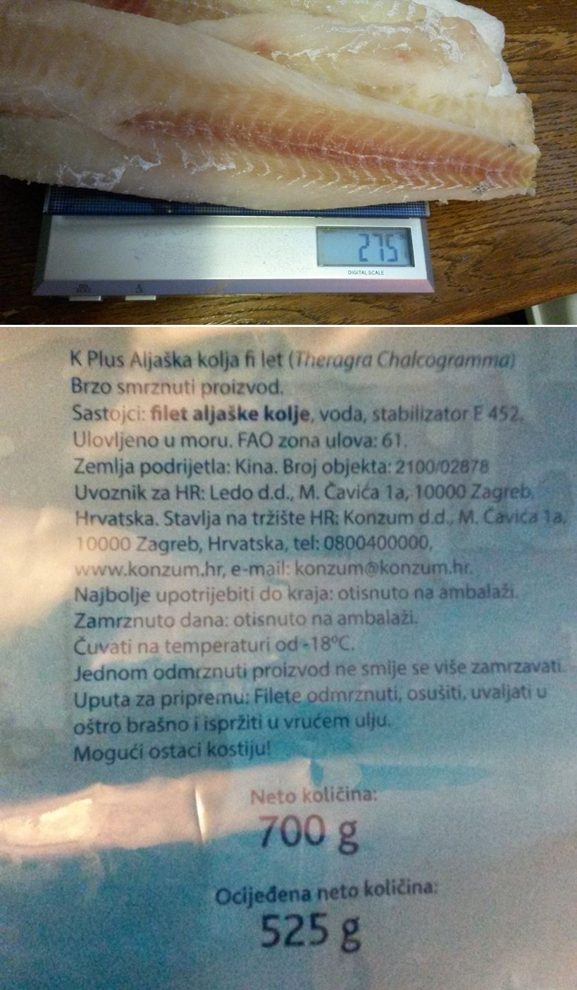 Ribe iz trgovačkog lanca misteriozno "smršave" nakon što ih kupite i odmrznete?