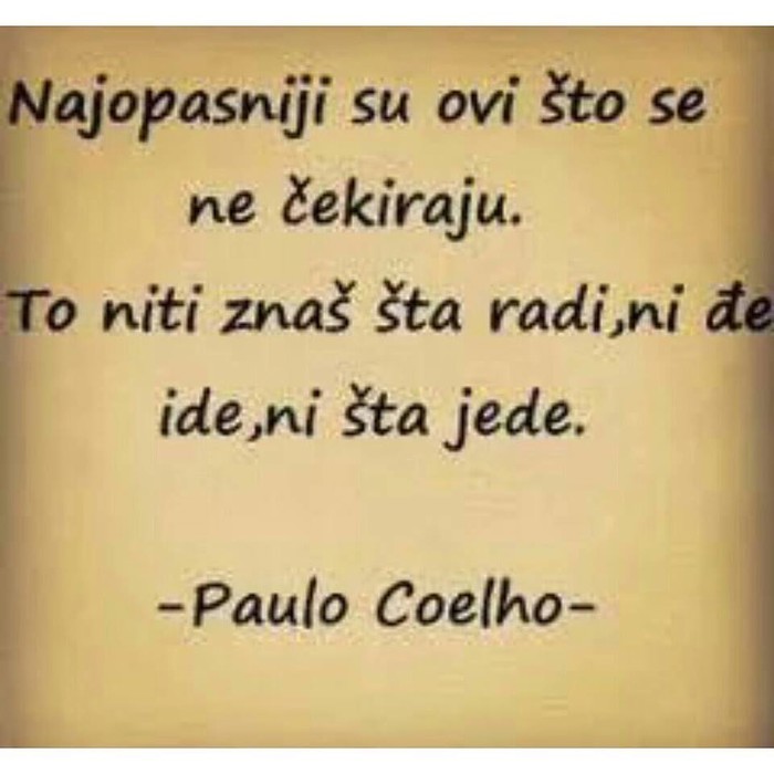 Tko se ne čekira, ne gine mu sjekira!