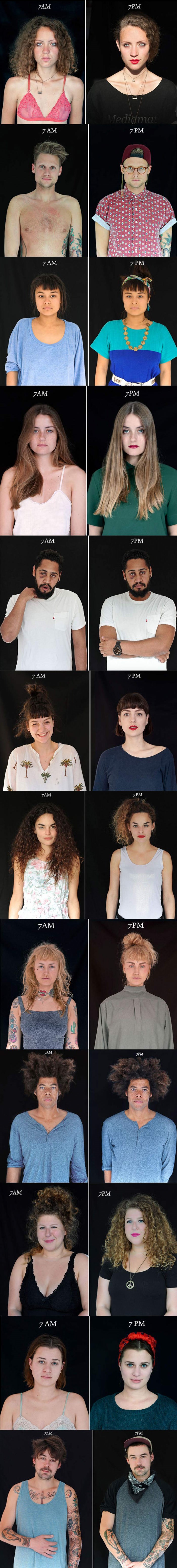 Ljudi fotografirani ujutro i navečer dokazuju da se nitko ne budi savršenog izgleda